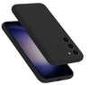 Samsung S23 Phone case. Soft, flexible liquid silicone protective cover. Black.