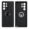 Samsung S23 Ultra Phone Case with Ring Holder & Kickstand. Magnetic Shockproof Anti-Drop Cover. Black