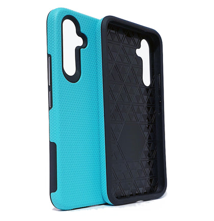 Samsung S23 phone case anti drop anti slip shockproof rugged dotted mint green.