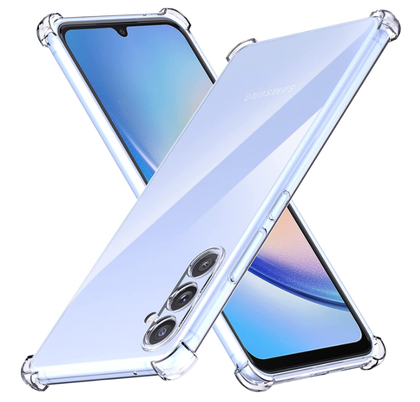 Samsung S25 FE Clear Phone case Air cushion Armor anti-shock.