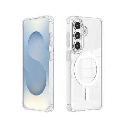 Samsung S26 Magnetic Clear Case MagSafe Compatible Shockproof Anti-Scratch Slim Bumper Cover.