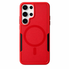 Samsung S26 Ultra Symmetry Hard Phone Case. Red armor, Anti drop, shockproof, rugged and protective.