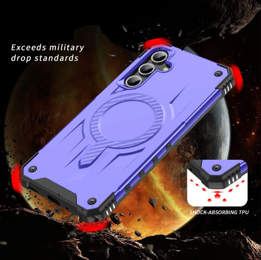 Samsung A36 / A37 / A56 5G phone case purple. Magnetic, Magsafe, Armor, Anti-Drop, Shockproof, Rugged, Protective.