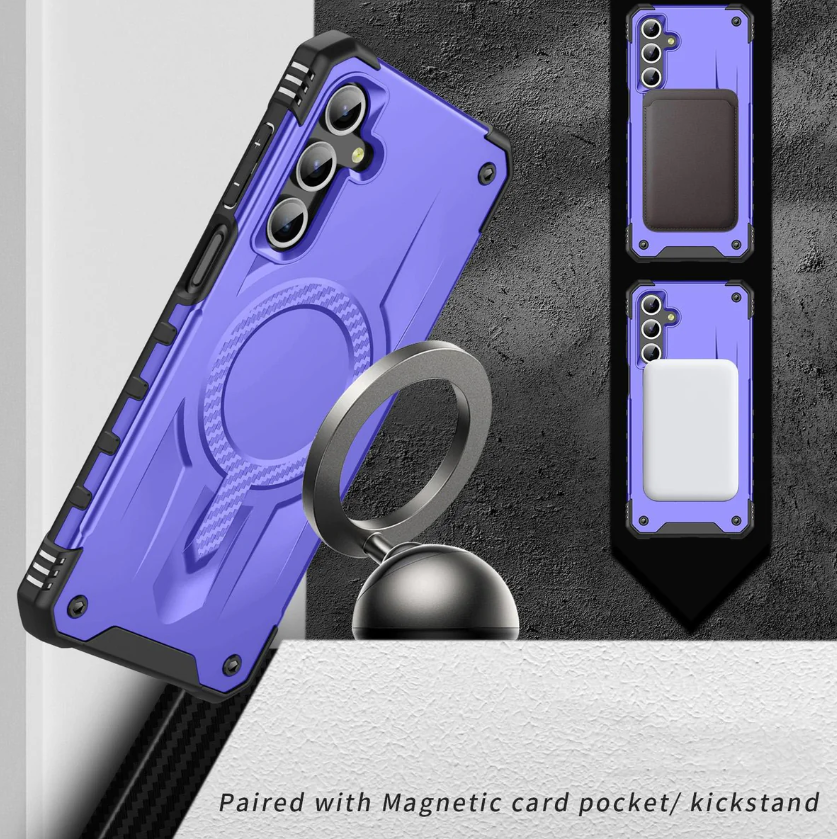 Samsung A36 / A37 / A56 5G phone case purple. Magnetic, Magsafe, Armor, Anti-Drop, Shockproof, Rugged, Protective.