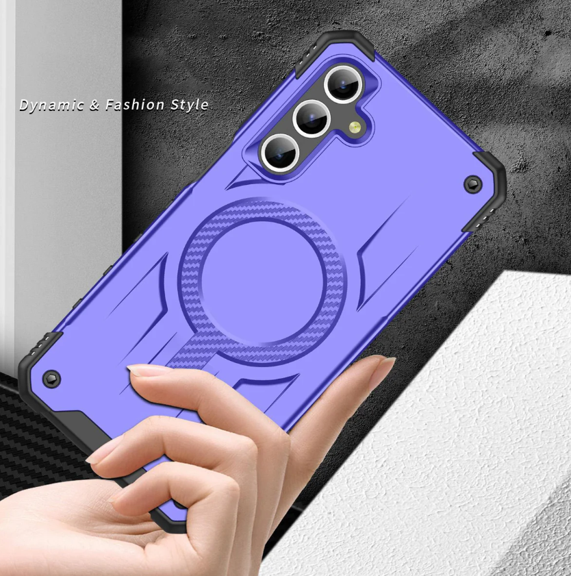Samsung A36 / A37 / A56 5G phone case purple. Magnetic, Magsafe, Armor, Anti-Drop, Shockproof, Rugged, Protective.