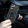 Samsung S23 black armor phone case with ring - Anti-drop, shockproof and rugged protective design