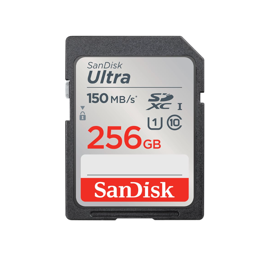 SanDisk Ultra, Flash memory card, 256 GB, UHS,I U1, Class10, SDXC UHS,I