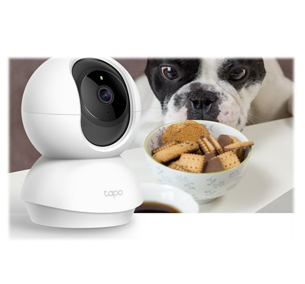 Tapo C210 V1 Pan/Tilt Wi-Fi Security Camera, 360° Coverage, Night Vision 30ft, Motion Detection, Two-Way Audio, microSD Support
