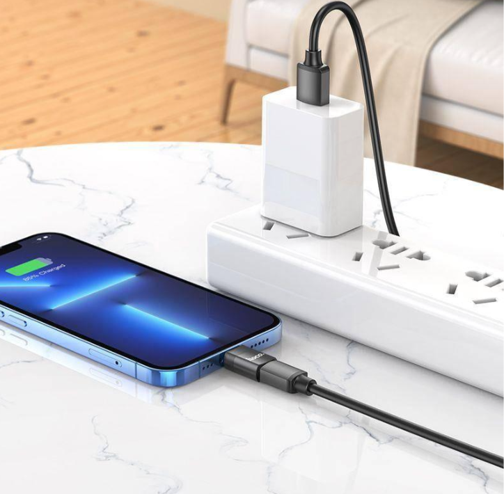 UA17 iPhone 5 to 14 to USB Type C OTG adapter zinc alloy shell support charging and data transfer