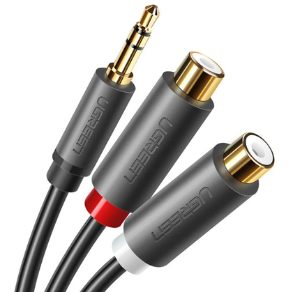 UGREEN 3.5mm male to 2 RCA female adapter 25cm cable.