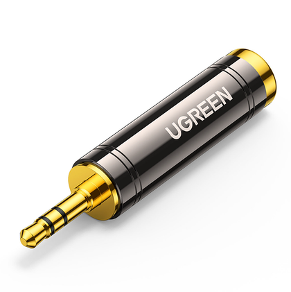 UGREEN 3.5mm to 6.5mm Jack converter. Aux Adapter Stereo Audio. Digital Instrument Adapter Supports Guitar, Mixer, Microphone, Recorder & Amplifier.