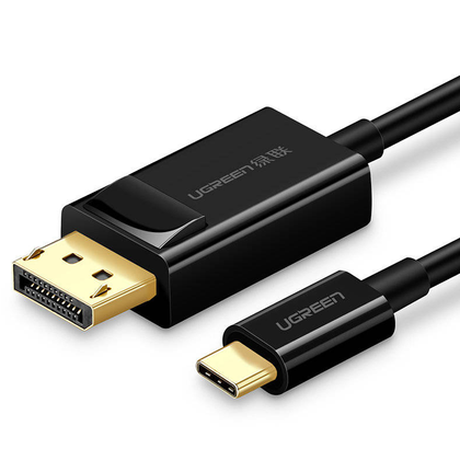 UGREEN 4K USB-C to DisplayPort Cable 1.5m Black – Plug & Play, 4K@30Hz, Compatible with MacBook, Windows, Linux Devices.