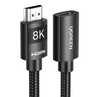 Ugreen HDMI 2.1 Extension Cable 1m Black 8K 60Hz 48Gbps Plug to Socket