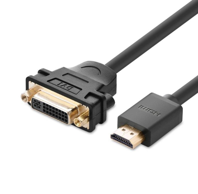 Hd Plug On Computer Ugreen HDMI Male to DVI Female Adapter Cable 22cm Black – Full HD 1080 ...