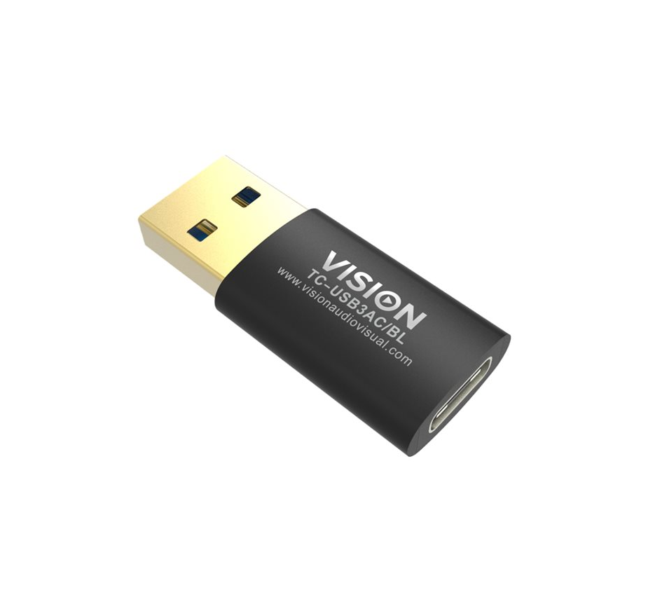 Vision USB-C 3.1 GEN2 (F) Socket to USB Type A 3.0 (M). OTG Data trans ...