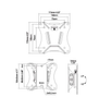 Vision VFM-W1X1TV2 Tilting TV / Monitor Wall Mount Bracket 10–34" VESA 75x75 100x100 Supports up to 25kg Black