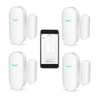 WiFi Door and Window Sensors. Tuya, Smart-life sync and notification app. No Hub Required. Compatible with Alexa, Google Home (4-pack)