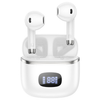 Hoco EQ1 Wireless Bluetooth 5.3 Earbuds with LED Display, Microphone, Waterproof, 7H Playtime – White.