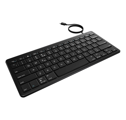 ZAGG Wired USB-C Mini Keyboard for Android, UK English QWERTY, Black