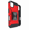 iPhone 11 & iPhone XR phone case red. Square ring kickstand. Armor Anti-Drop Shockproof, Rugged, Protective.