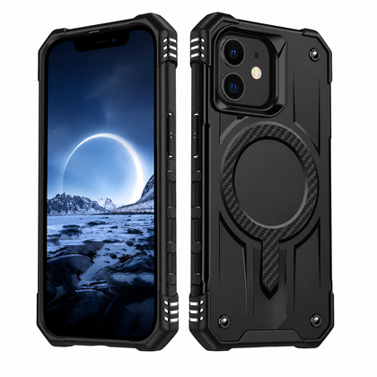 iPhone 12 / 12 Pro Case. Black. Magnetic, Magsafe, Armor, Anti-Drop, Shockproof, Rugged, Protective.