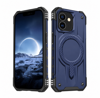 iPhone 12 / 12 Pro Case. Blue. Magnetic, Magsafe, Armor, Anti-Drop, Shockproof, Rugged, Protective.
