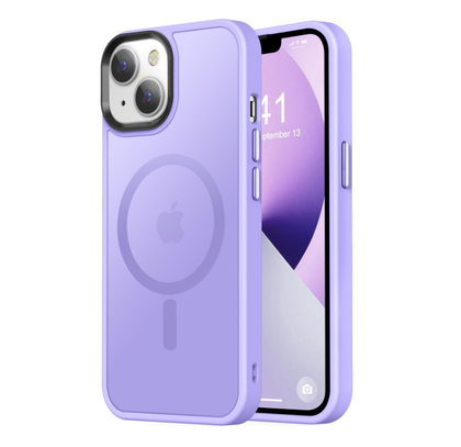 iPhone 12 / 12 Pro Case. Magsafe, Magnetic Shockproof Rugged Hard Cover, Purple Skin Feel.