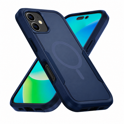 iPhone 12 / 12 Pro phone case. Symmetry. Blue. Magnetic, Magsafe, Armor, Anti-Drop, Shockproof, Rugged, Protective.