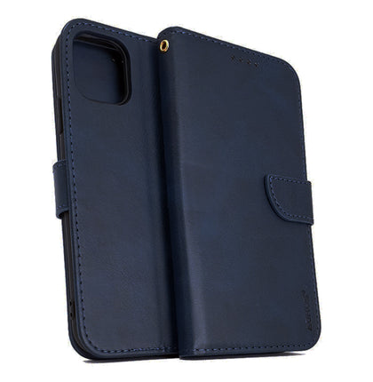 iPhone 12 / 12 pro phone case wallet cover flip anti drop anti slip shockproof blue.