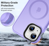 iPhone 13 & iPhone 14 Case. Magsafe, Magnetic Shockproof Rugged Hard Cover, Matte Purple Skin Feel