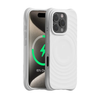 iPhone 13 & iPhone 14 Case. Magsafe Silicone Ripple Case. Protective Cover White liquid silicone.