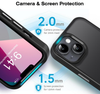 iPhone 13 & iPhone 14 Case. Magsafe, Magnetic Shockproof Rugged Hard Cover, black Skin Feel