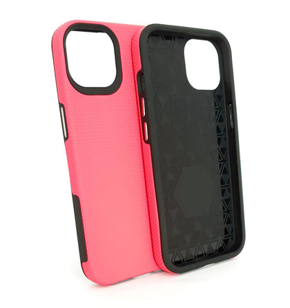 iPhone 14 PRO phone case anti drop anti slip shockproof dotted pink.