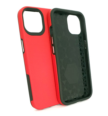 iPhone 14 PRO phone case anti drop anti slip shockproof dotted red.