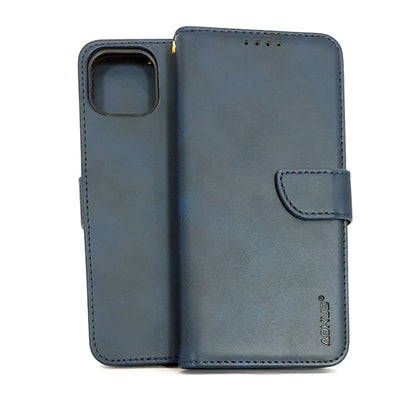 iPhone 14 PRO phone case wallet cover flip anti drop anti slip shockproof blue.