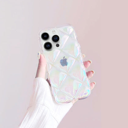 iPhone 14 Pro Phone case puffer cushion. Armor, anti-shock clear case.