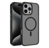iPhone 16 Pro Max phone case Magsafe, Magnetic Shockproof Rugged Hard Cover, Black Skin Feel
