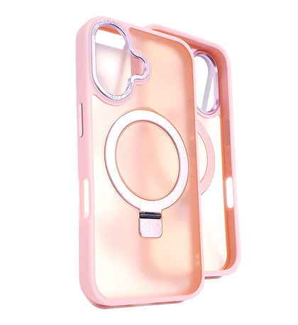 iPhone 16 case. Pink. Magnetic, Magsafe, Kickstand, Armor, Anti-Drop, Shockproof, Rugged, Protective.