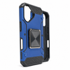 iPhone 16 phone case blue. Square ring kickstand. Armor Anti-Drop Shockproof, Rugged, Protective.