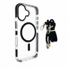iPhone 17 MagSafe Clear Case with Lanyard. Hard Back Soft Protective Edges Shockproof Cover
