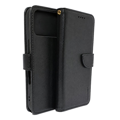 iPhone 17 Pro phone case wallet cover flip anti drop anti slip shockproof Black.