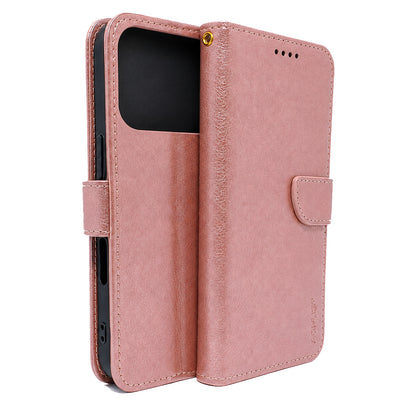 iPhone 17 Pro phone case wallet cover flip anti drop anti slip shockproof Rose Gold Pink