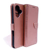 iPhone 17 phone case wallet cover flip anti drop anti slip shockproof Rose Gold.