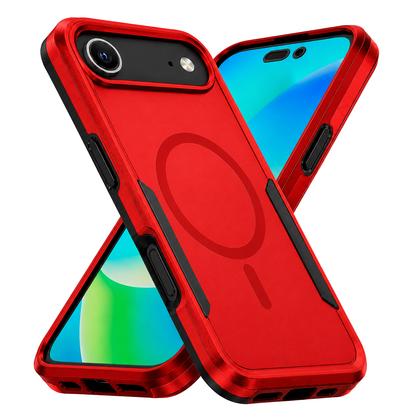 iPhone Air phone case. Symmetry. Red. Magnetic, Magsafe, Armor, Anti-Drop, Shockproof, Rugged, Protective.
