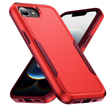 iPhone SE 2022 3rd gen /7/8/SE 2020 case. Symmetry. Red. Armor, Anti-Drop, Shockproof, Rugged, Protective.