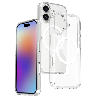 iPhone 16 Magnetic Clear Case MagSafe Compatible Shockproof Anti-Scratch Slim Bumper Cover.