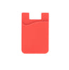 Pack of 2 Card slot Elastic Adhesive Sticker for Phone holds one card red
