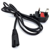 2M C5 Ireland/UK Power Lead for Laptops, Printers, and More (Black - Two Round Pin)