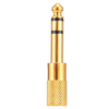 3-Pack of 3.5mm Stereo Socket to 6.35mm 1/4 Jack Headphone Adapter Plugs for High-Quality Audio Connectivity