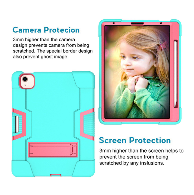 Case for iPad Air 4-2020/21/22 10.9 inch iPad Pro 2018/20/21/22 11 inch Hard Case Survivor shockproof anti drop armor anti-shock with stand mint green